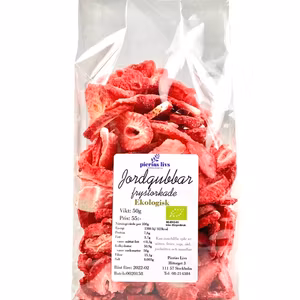 Jordgubbar frystorkade ekologiska 50g