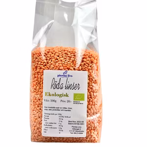 Röda linser Ekologiska 500g