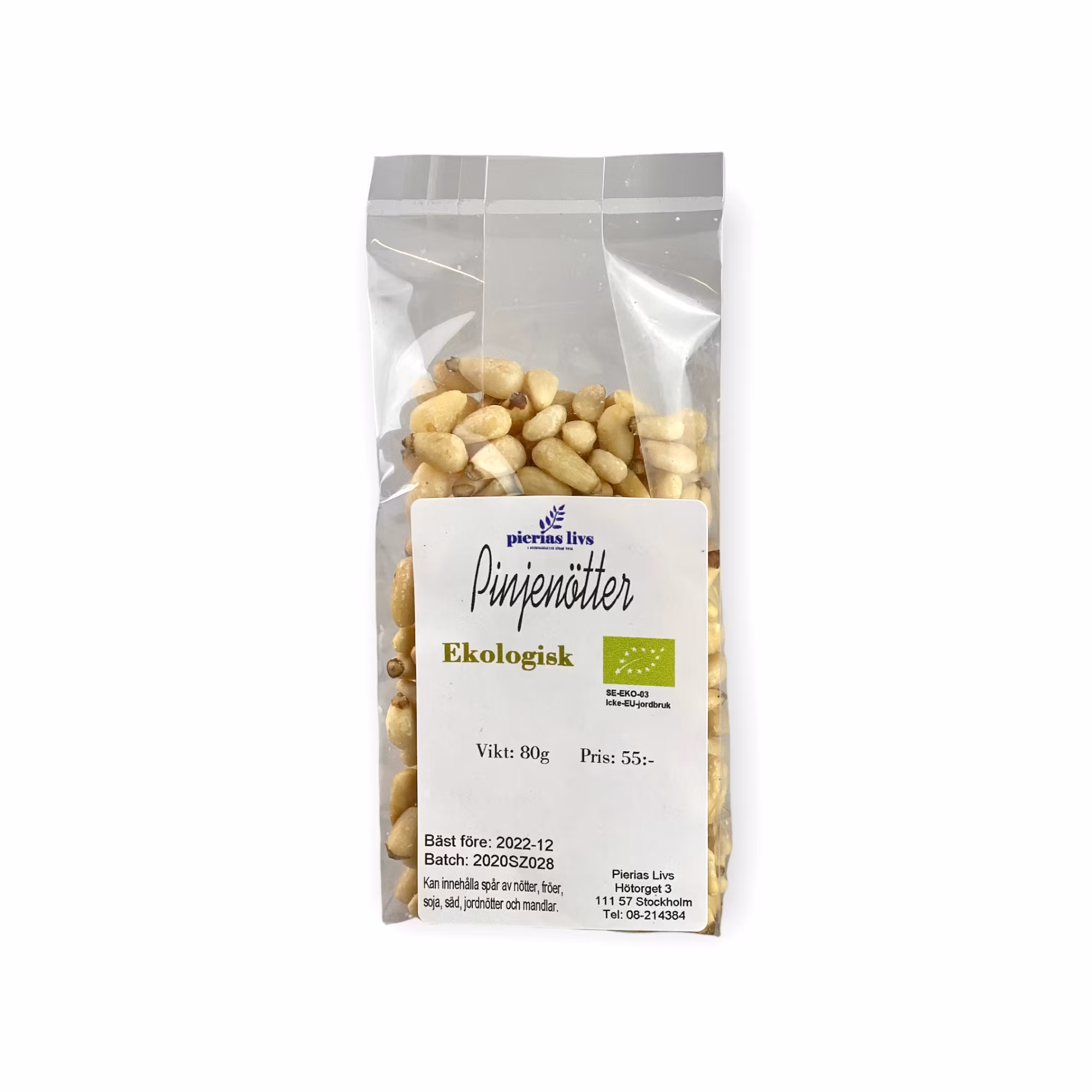 Pinjenötter ekologiska 80g