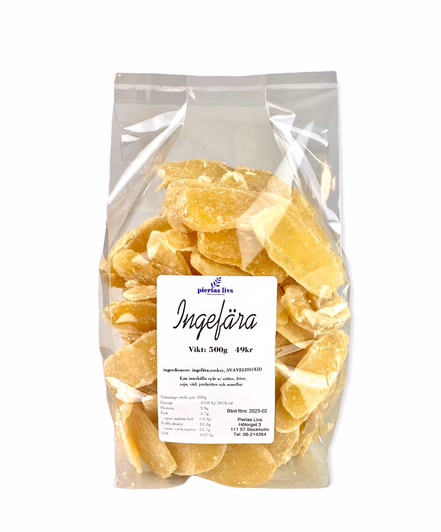 Ingefära skivor 500g
