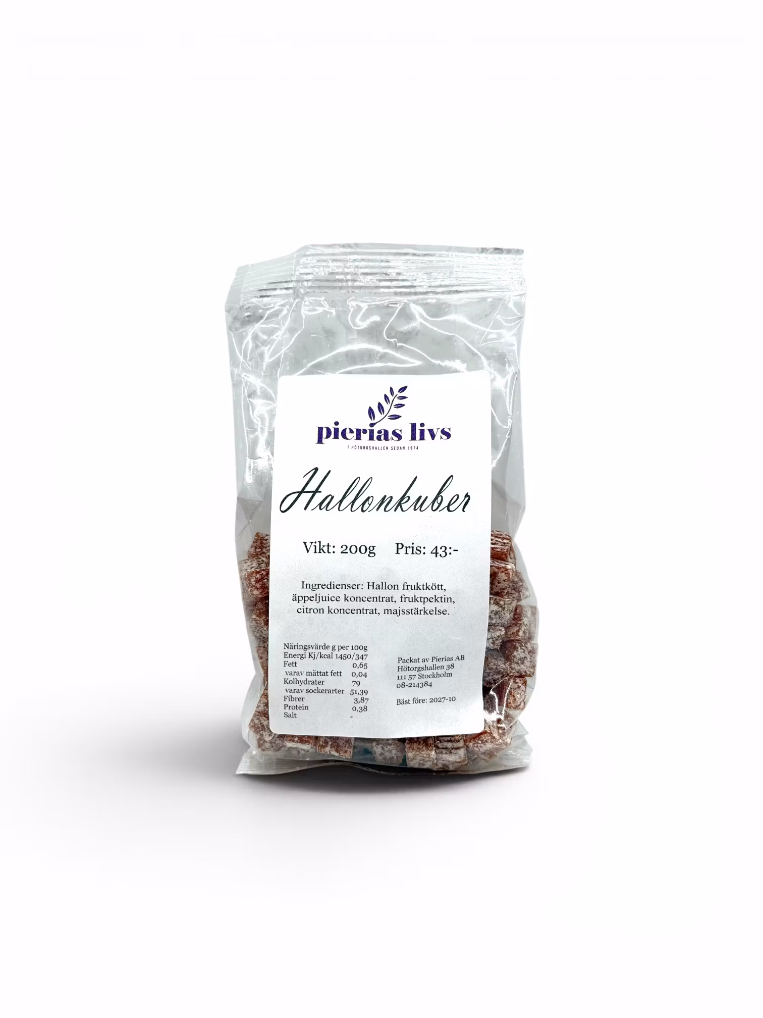 Hallonkuber 250g