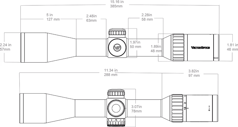 Vector Optics Continental x6 1.5-9x42 G4 HD SFP Hunting Scope