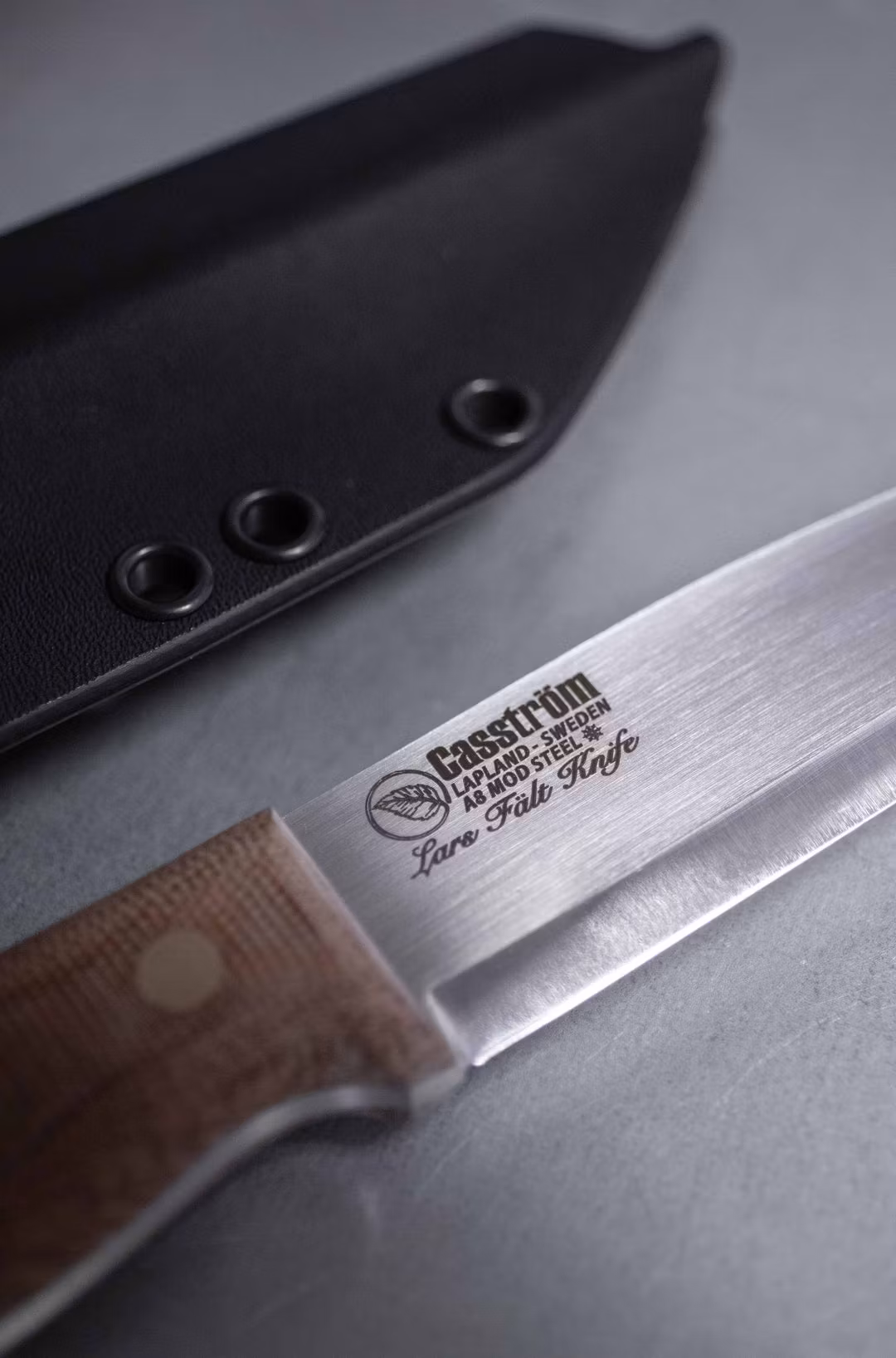 Casström Lars Fält Knife - Natur Canvas Micarta, Kydex