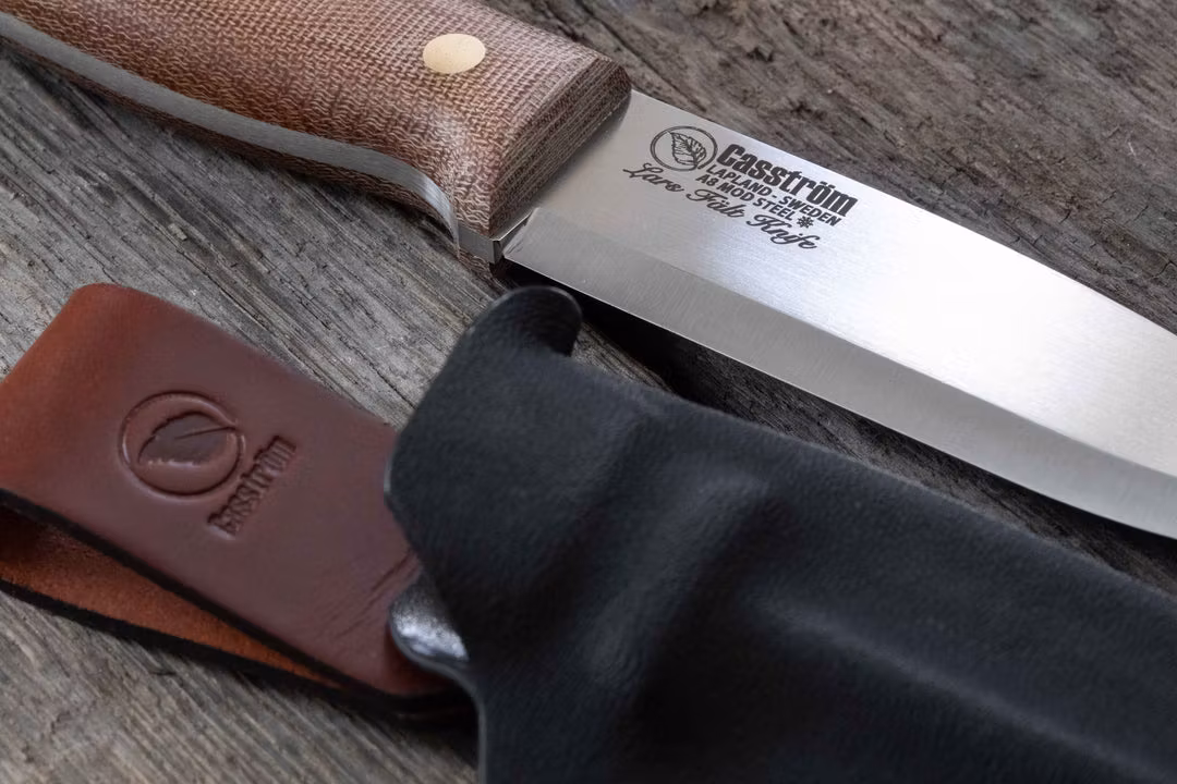Casström Lars Fält Knife - Natur Canvas Micarta, Kydex