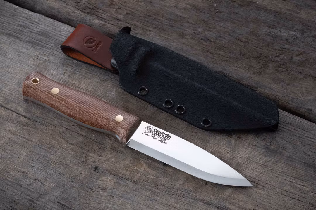 Casström Lars Fält Knife - Natur Canvas Micarta, Kydex
