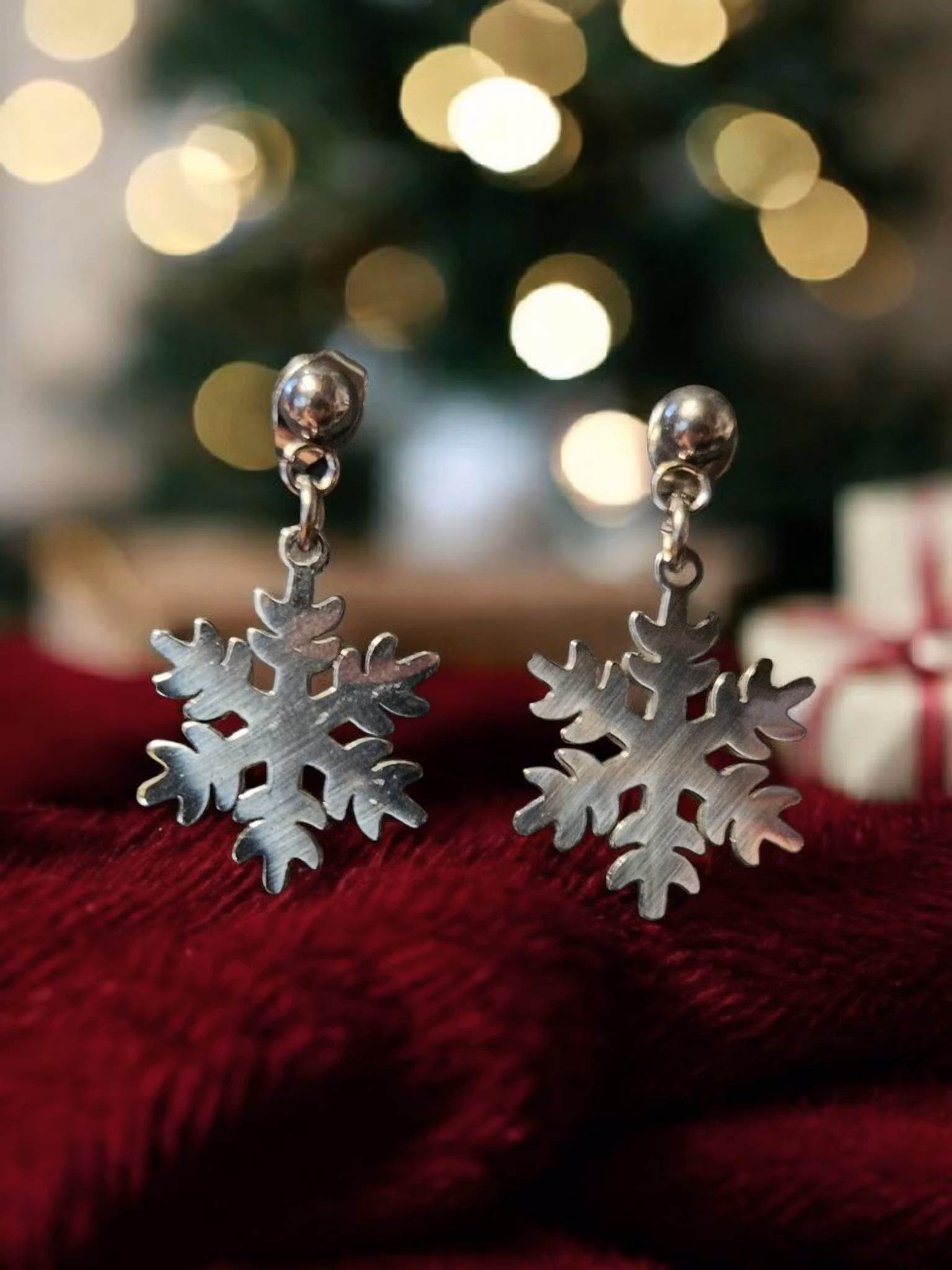 Örhänge med Snöflinga