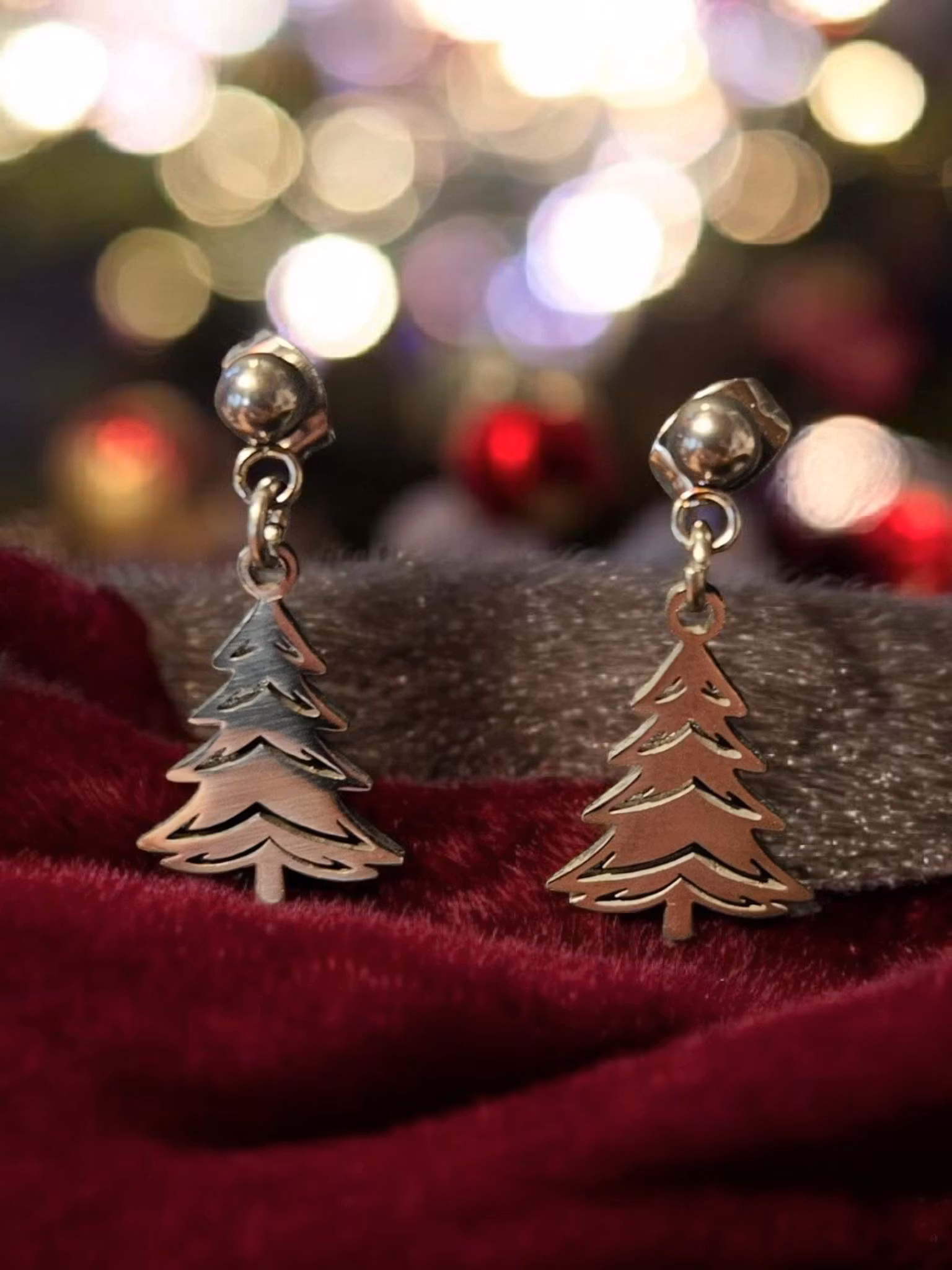 Örhänge med Julgran