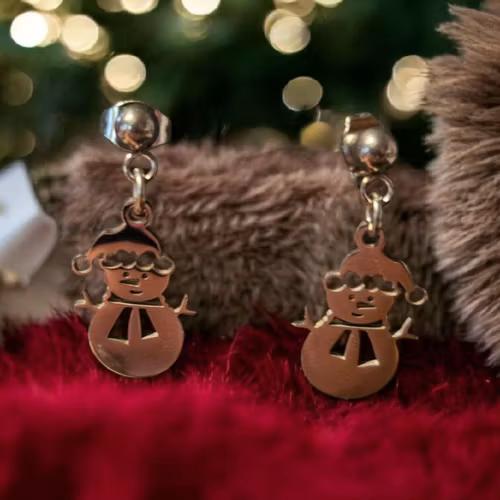 Örhänge med Snögubbe