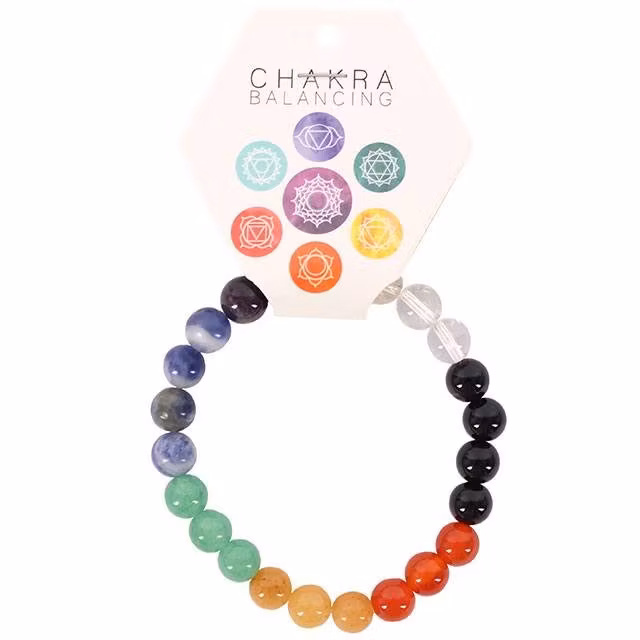Armband - Chakra, runda stenar