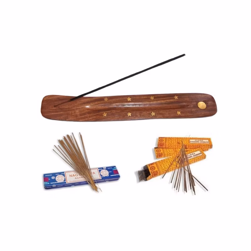 Nag Champa rökelsepinnar och rökelseskida