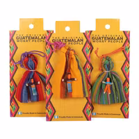 7 st Worry Dolls, orosdockor i påse