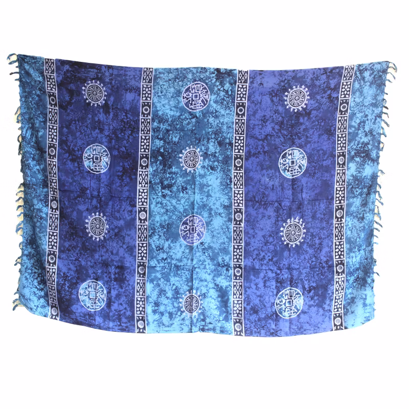 sarong blåmönstrad