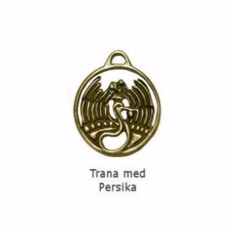 Amulett Trana med persika