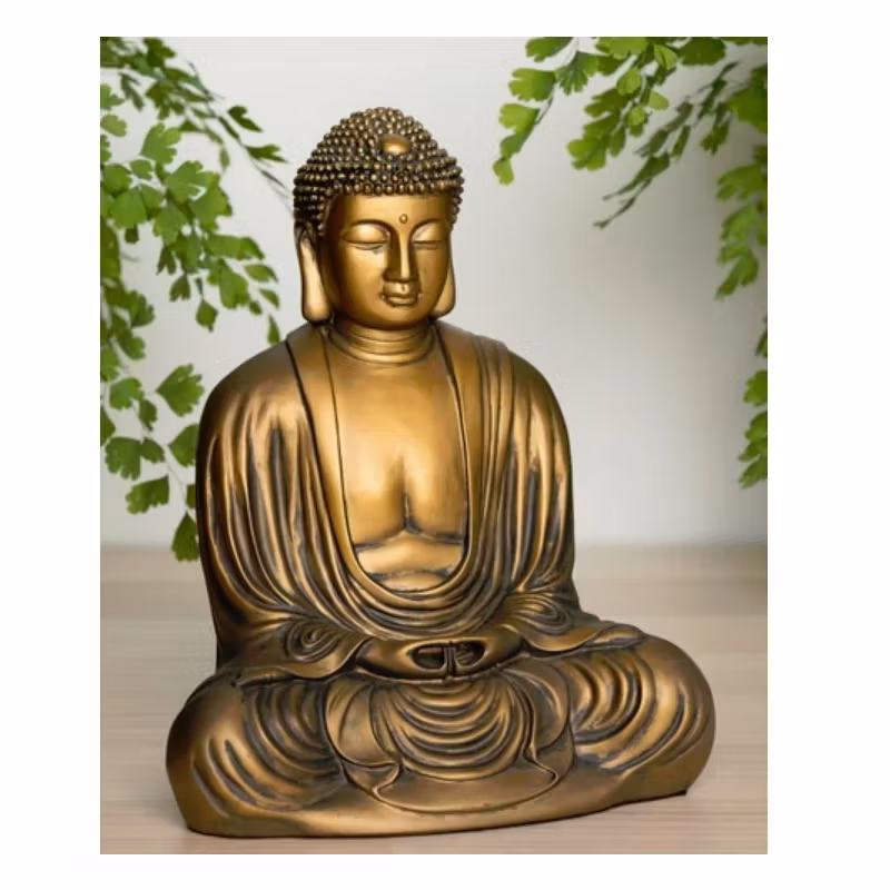 Japansk Buddha, guldfärgad staty
