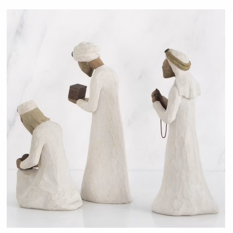 De tre vise männen till Willow Trees Julkrubba