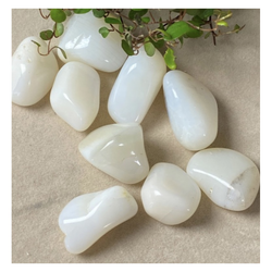Opal, vit - trumlad AA+
