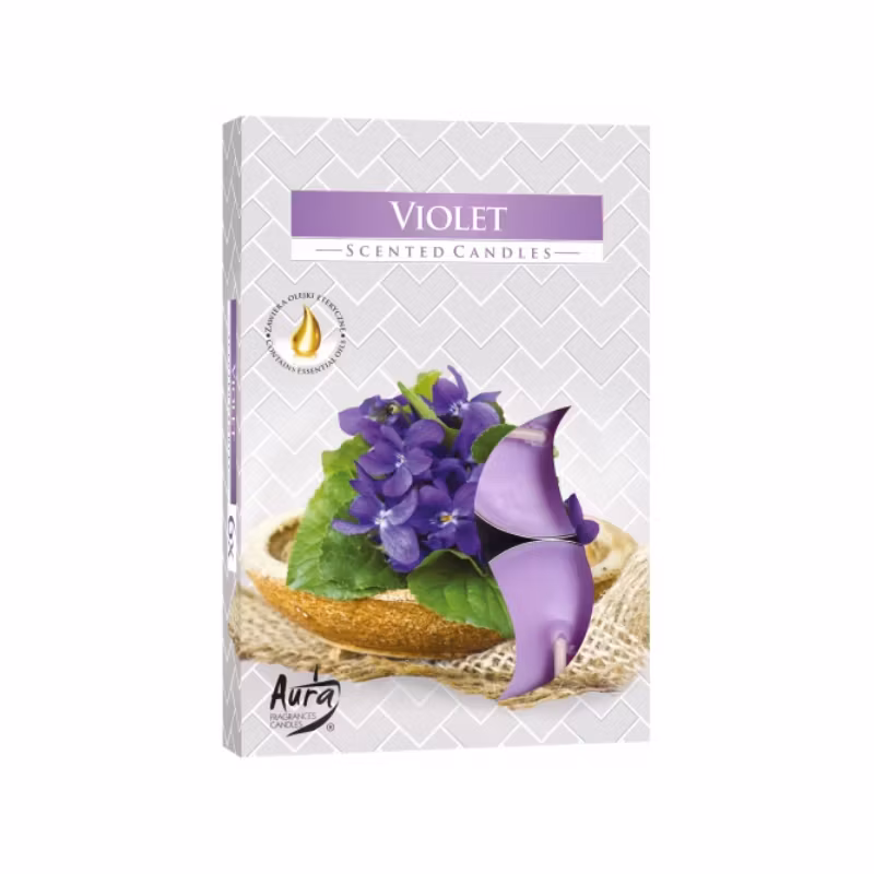 värmeljus med doft av viol