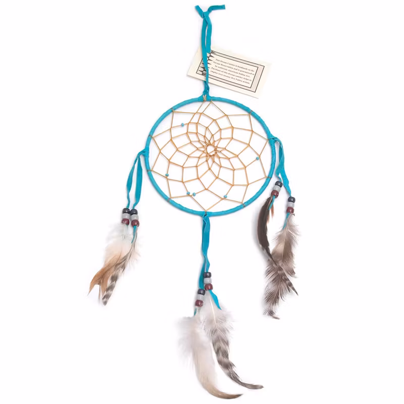 Turkos drömfångare Navajo hantverk. Ring 15 cm