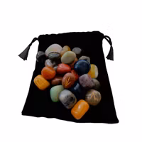 Runor (runstenar) – Mixade kristaller i sammetspåse