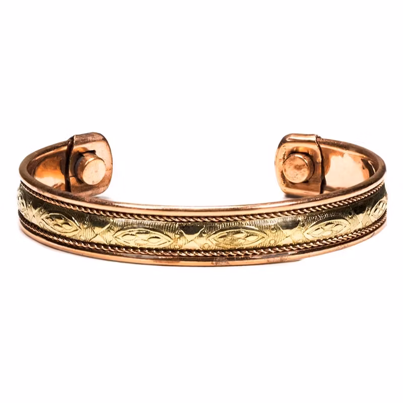 Armband - Koppar, guldmönstrat