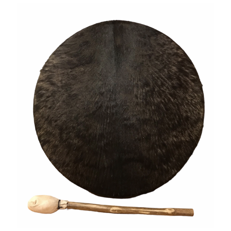 Shamantrumma med naturligt skinn