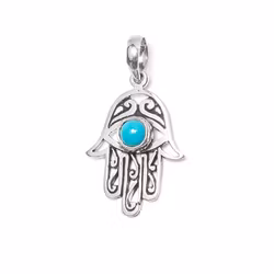Hänge - Turkos i Hamsa hand