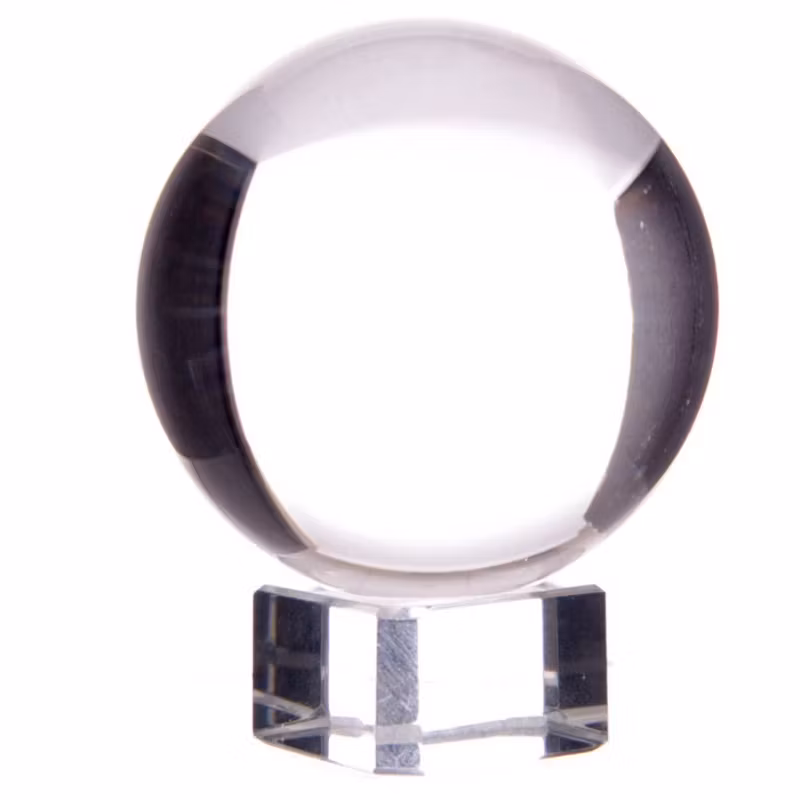 kristallkula 100 mm. Hållare av glas