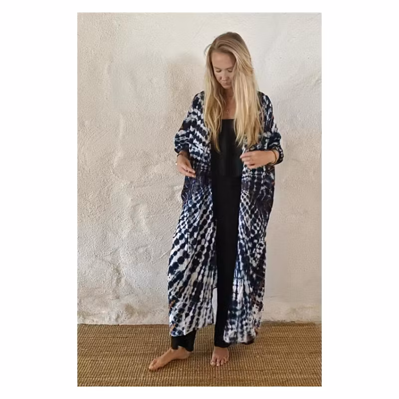 Kaftan i batikmönster