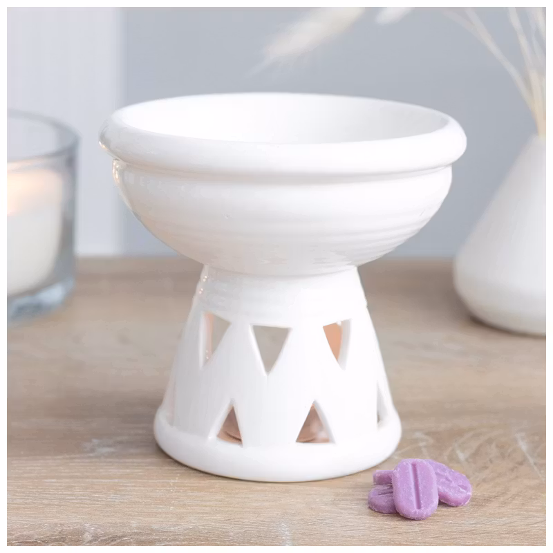 Stor vit aromalampa