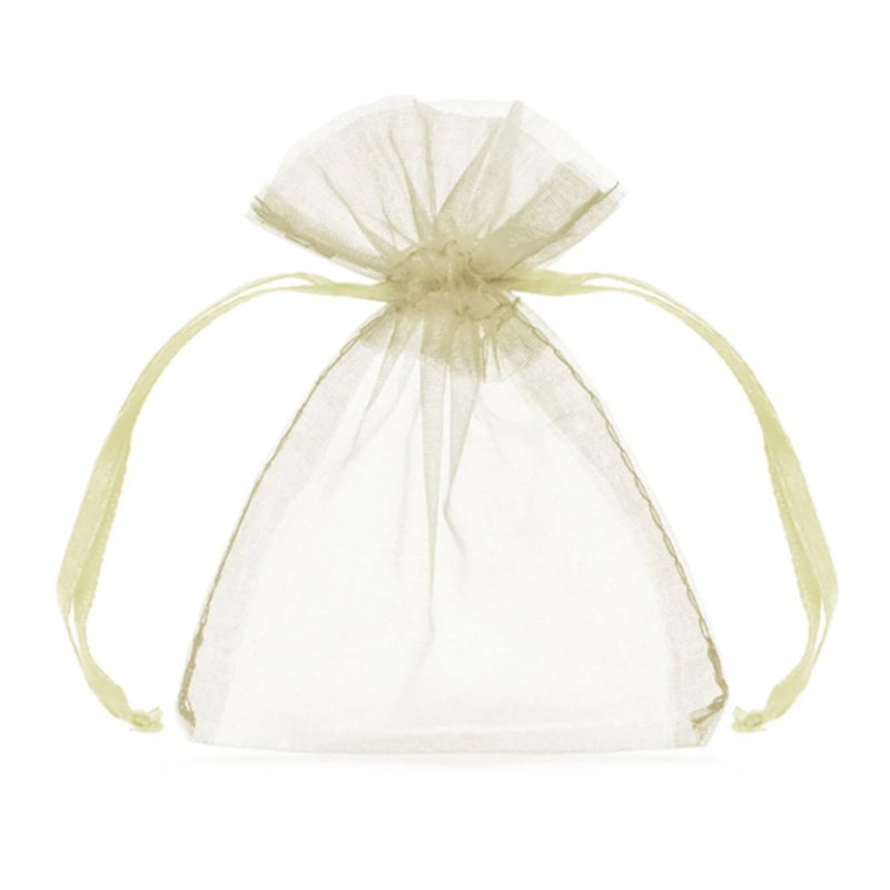 champagnefärgad organzapåse 18 x 12 cm