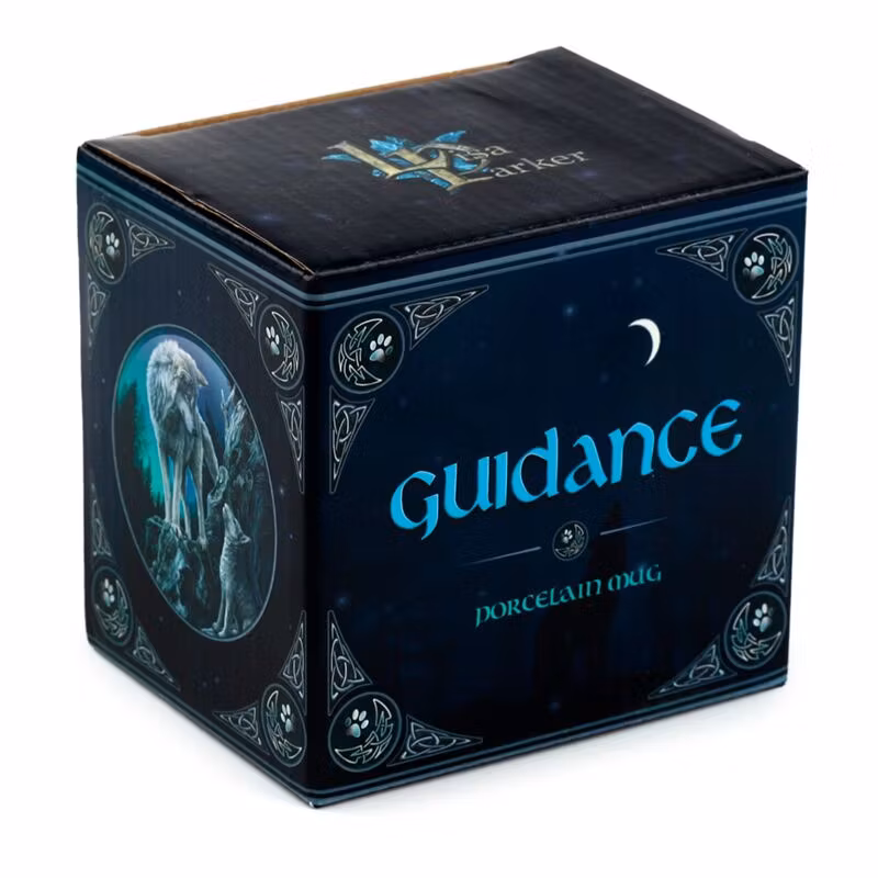 Mugg Guidance Wolf, presenkartong, design Lisa Parker