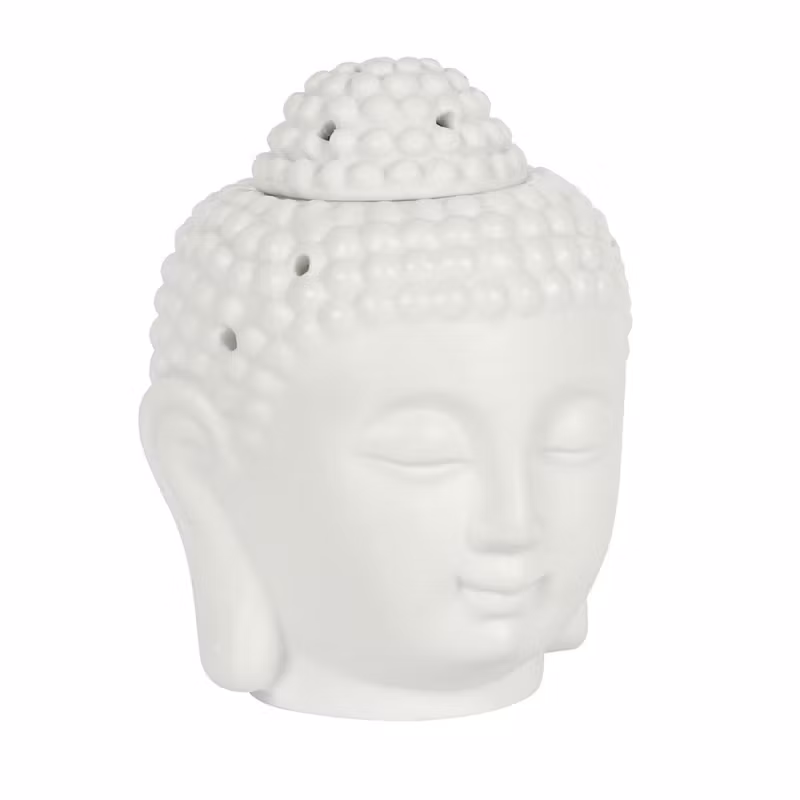 Aromalampa vit Buddhahuvud