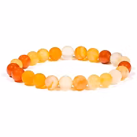 Armband - Karneol, runda stenar