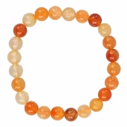 Armband - Karneol, runda stenar
