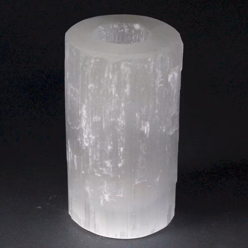 Ljuslykta - Selenit Cylinder 15 cm