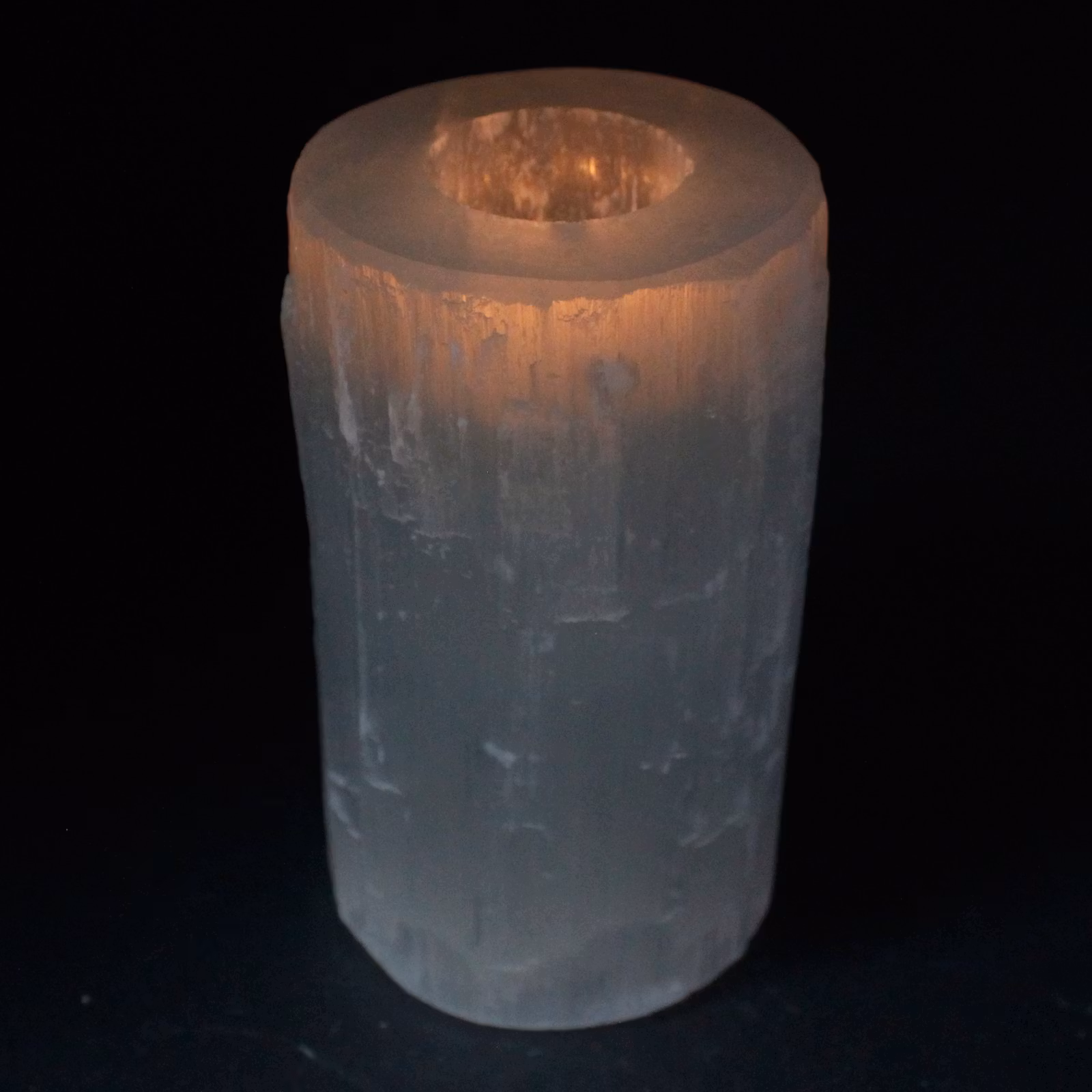 Ljuslykta - Selenit Cylinder 15 cm