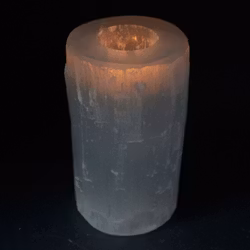 Ljuslykta - Selenit Cylinder 15 cm