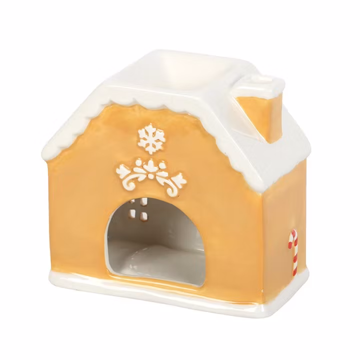 Aromalampa i form av pepparkakshus