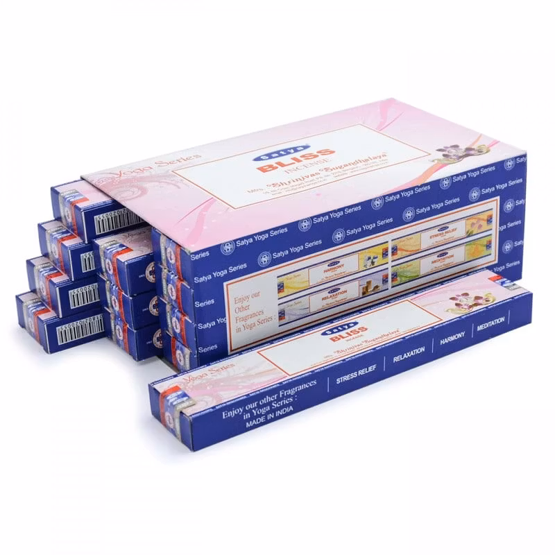 Satya Bliss Yoga Series rökelsepinnar från Satya – handrullad indisk rökelse för meditation och yoga
