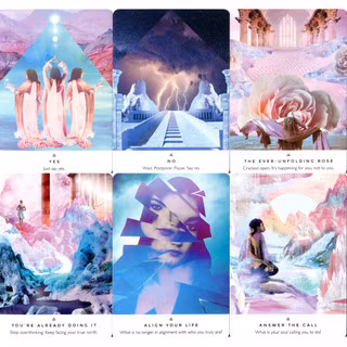 Kort ur Work Your Light Oracle Cards – vackert illustrerade orakelkort med budskap för själslig utveckling