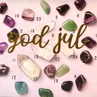 Adventskalender med trumlade kristaller