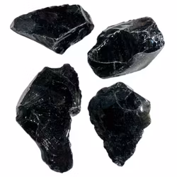 Svart Obsidian, rå