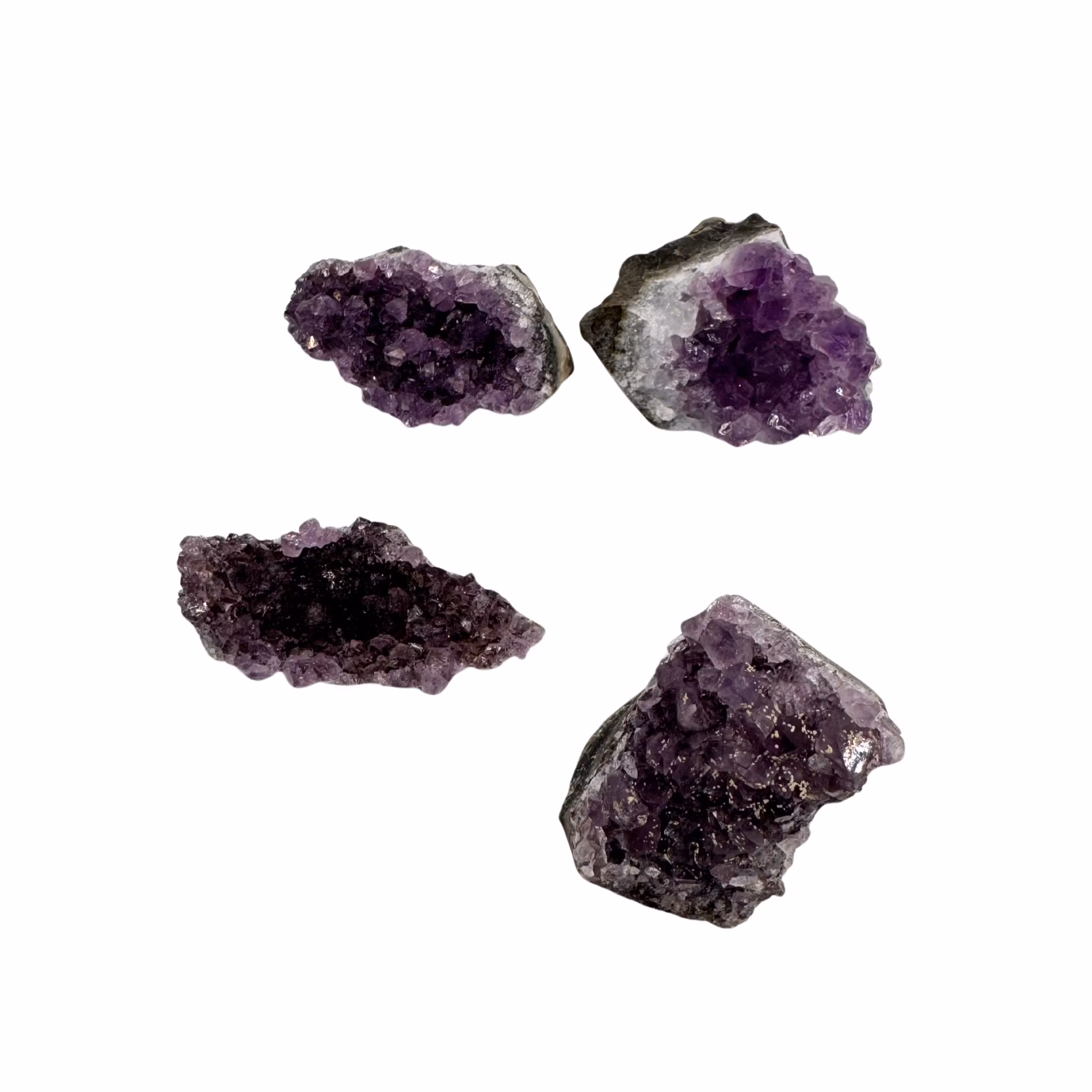 Små ametistkluster mått ca 3-4 cm