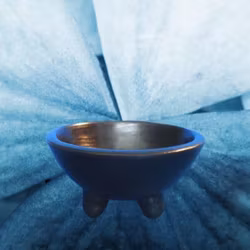 Rökelseskål i svart keramik