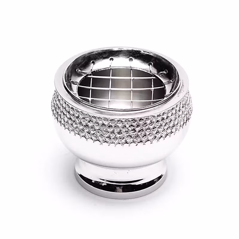 Rökelsekärl, nickelpläterad mässing.