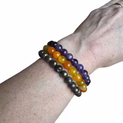 Set med 3 Kristallarmband