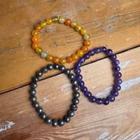 Set med 3 Kristallarmband