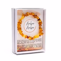 Chipsarmband - Bärnsten i presentförpackning