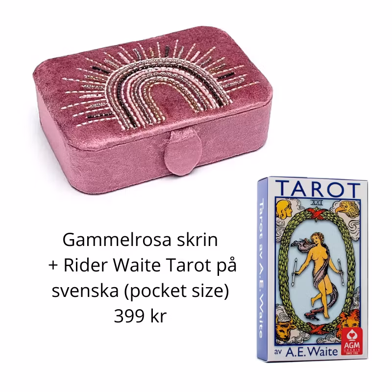 Presentkit med Skrin + Rider Waite Tarot på svenska (pocket size)