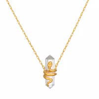 Halsband Eternal Spirit Clear Quartz Snake Necklace - Satya